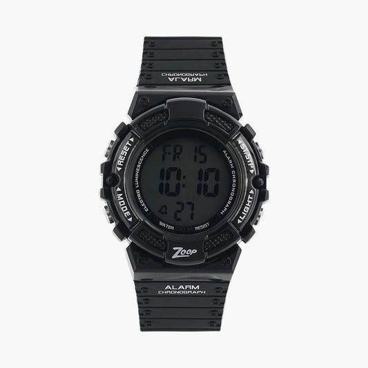 Zoop NTC4040PP06 Digital Quartz Kids’ Watch with Black Digital Display and Black PU Strap