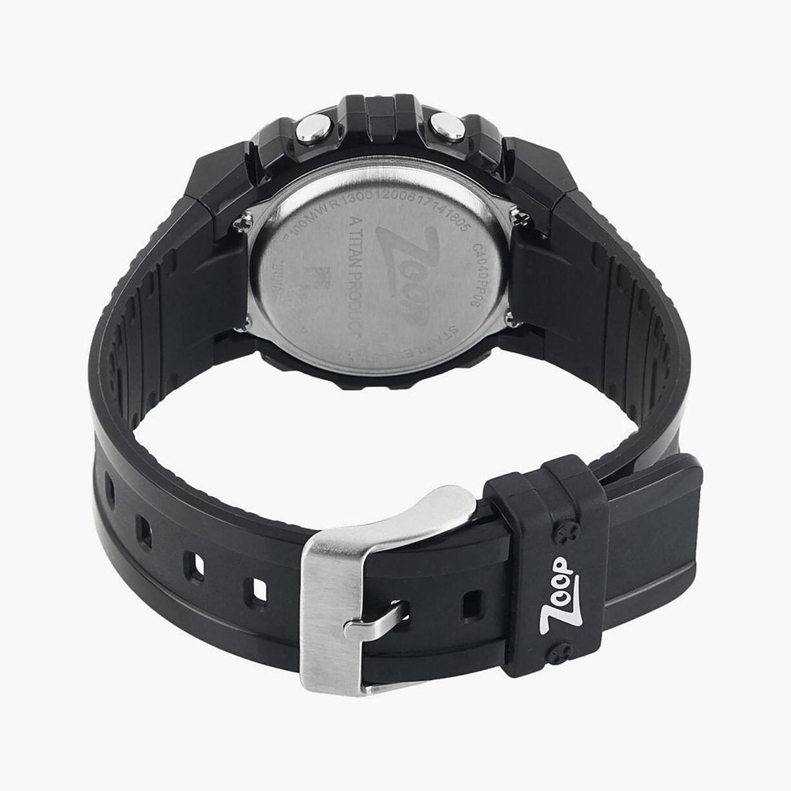 Zoop NTC4040PP06 Digital Quartz Kids’ Watch with Black Digital Display and Black PU Strap
