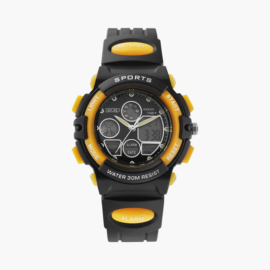 Zoop NT16033PP01W Quartz Kids’ Watch with Black Dial and Black Plastic Strap