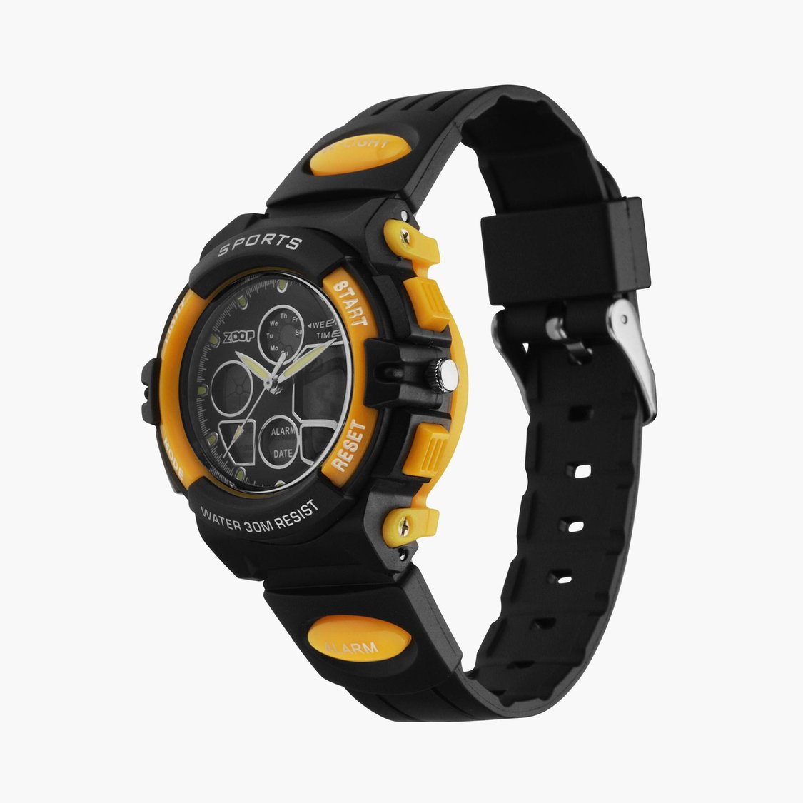Zoop NT16033PP01W Quartz Kids’ Watch with Black Dial and Black Plastic Strap
