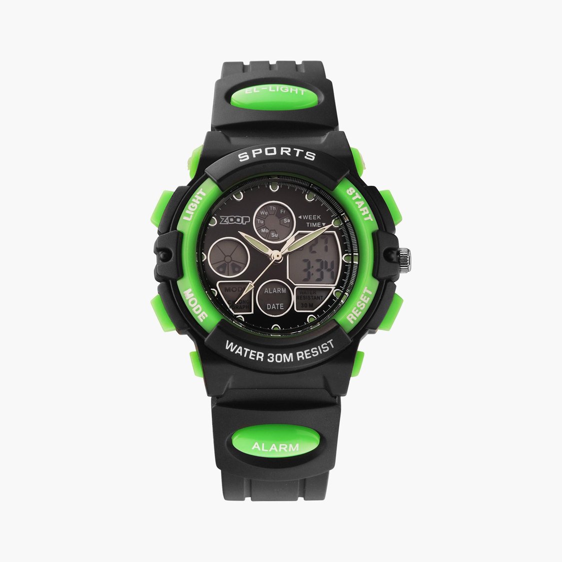 Zoop NT16033PP03W Quartz Kids’ Watch with Black Dial and Black Plastic Strap