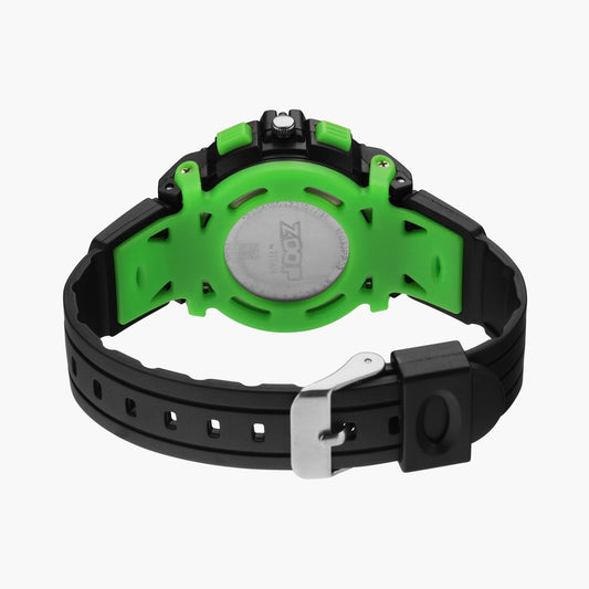 Zoop NT16033PP03W Quartz Kids’ Watch with Black Dial and Black Plastic Strap