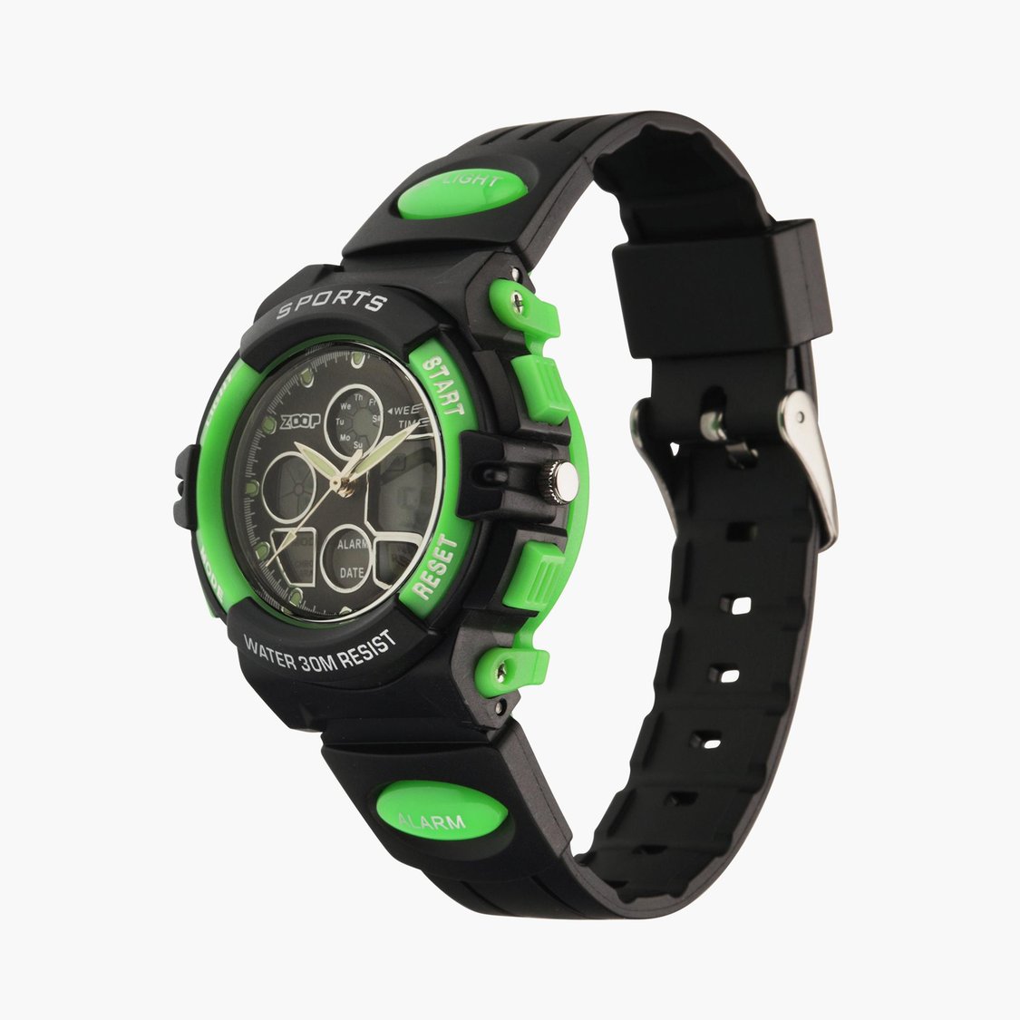 Zoop NT16033PP03W Quartz Kids’ Watch with Black Dial and Black Plastic Strap