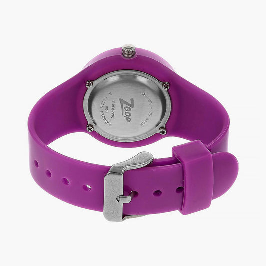 Zoop NTC4038PP03W Analog Quartz Kids’ Watch with Pink Dial and Purple PU Strap