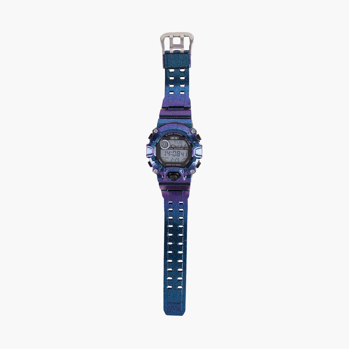 Zoop 16051PP01 Digital Watch with Blue Sheen Strap