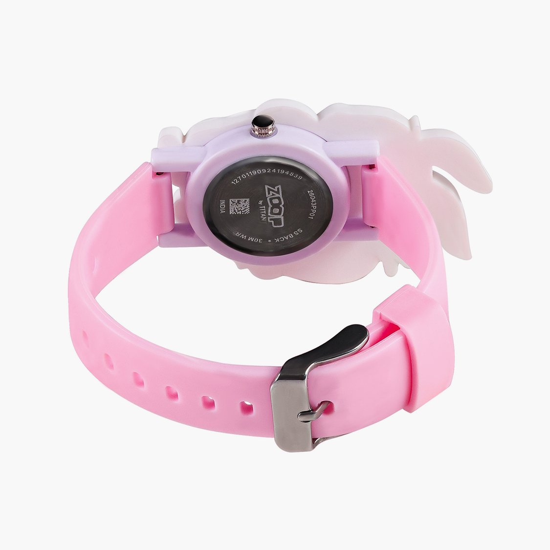Zoop 26043PP01 Analog Quartz Kids’ Watch with White Dial and Pink Strap