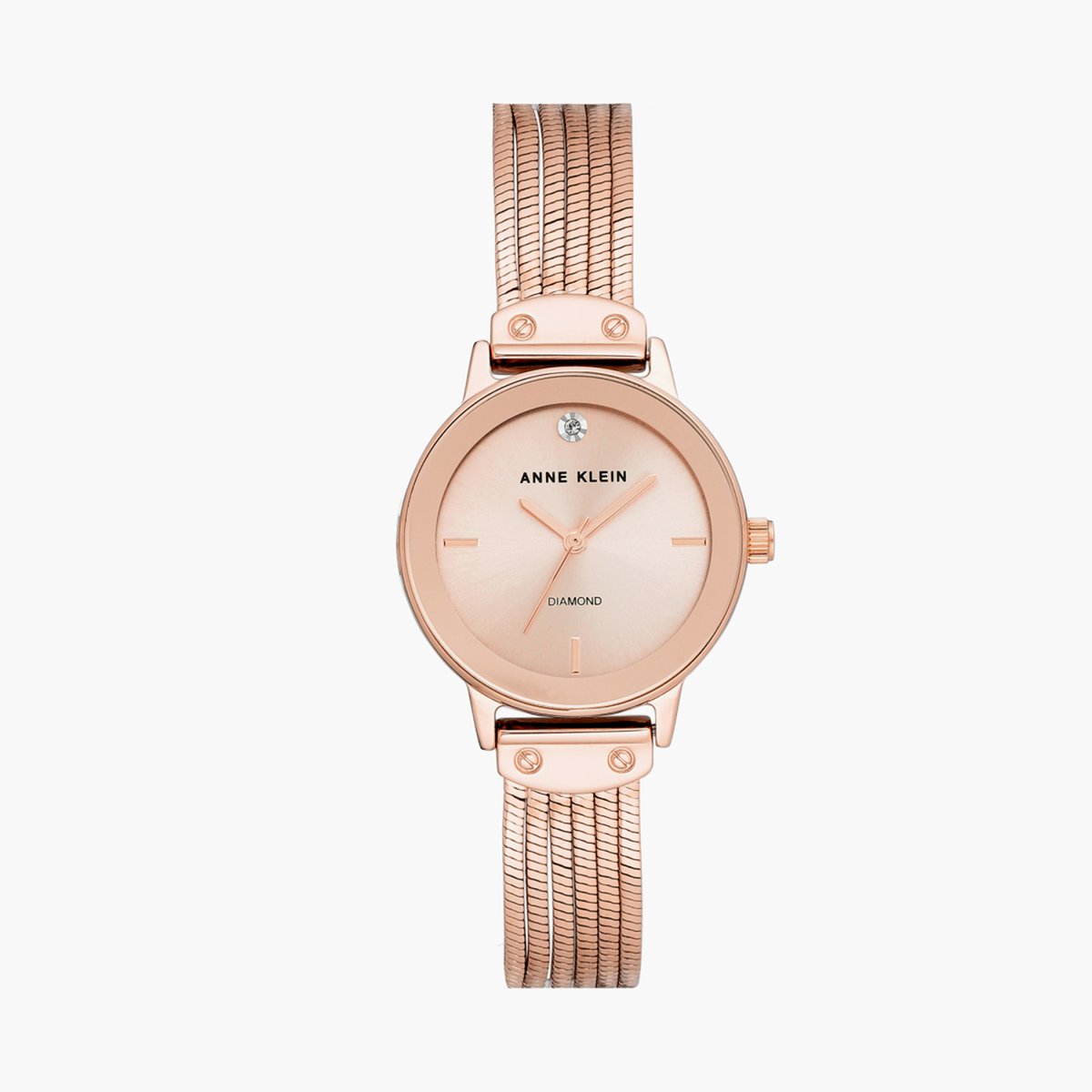 Anne Klein Women Rose Gold Analog Quartz Watch with Metal Bracelet NTAK3220RGRG