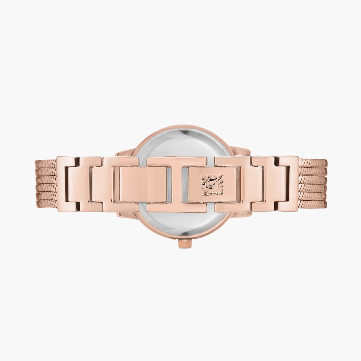 Anne Klein Ladies Diamond Accent Rose Gold Dial Metal Strap Watch NTAK3220RGRG