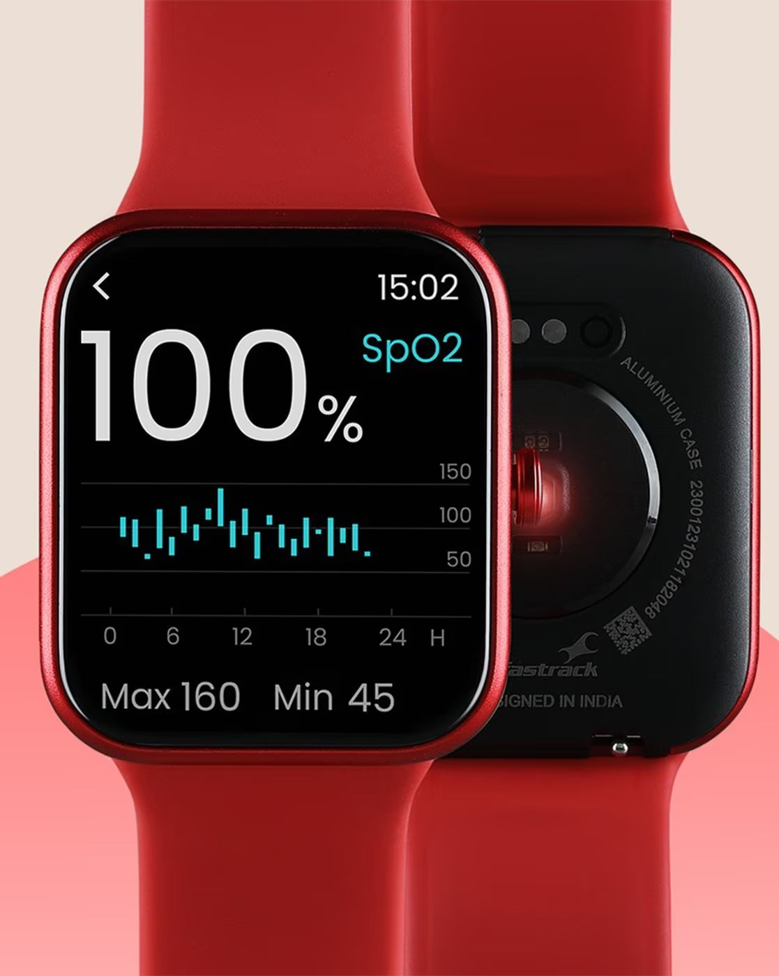Fastrack 38072AP04 Reflex Vox Smartwatch Digital Unisex Watch with Silicone Strap