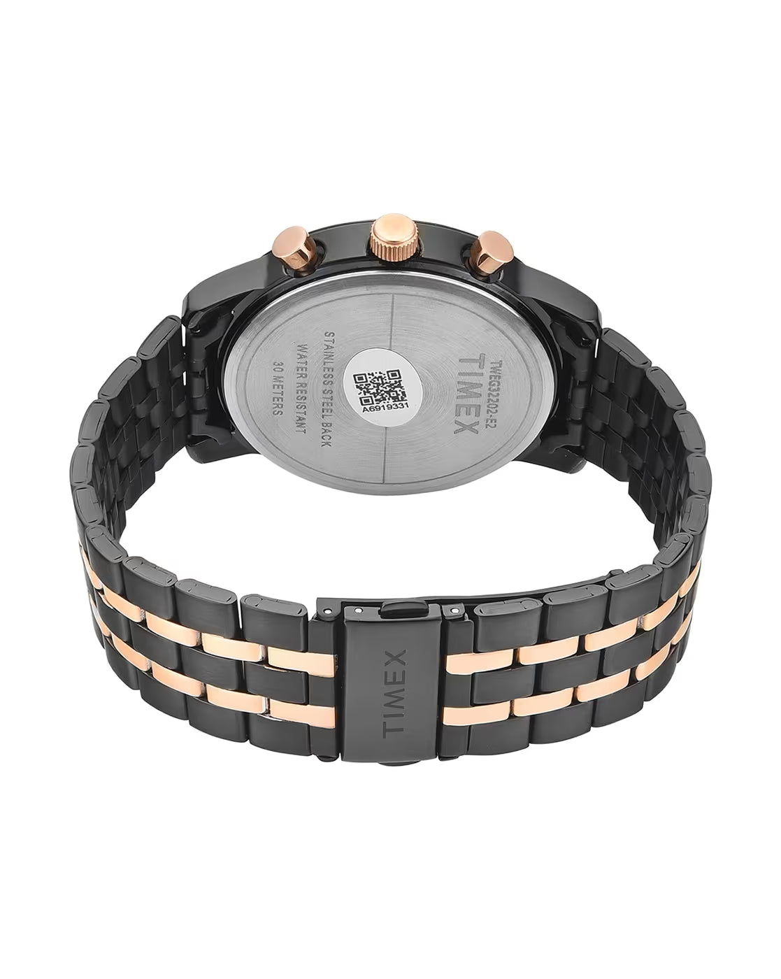 Timex TWEG32202 Trendline Quartz Multifunction Black Dial Two-Tone Stainless Steel Men's Watch