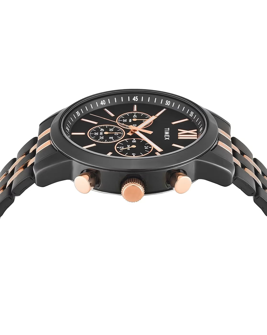Timex TWEG32202 Trendline Quartz Multifunction Black Dial Two-Tone Stainless Steel Men's Watch