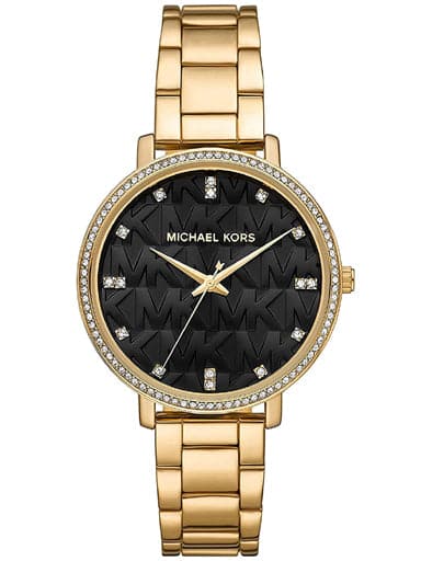 Michael Kors MK4593I Pyper Quartz Black Dial Gold-Tone Alloy Women's Watch