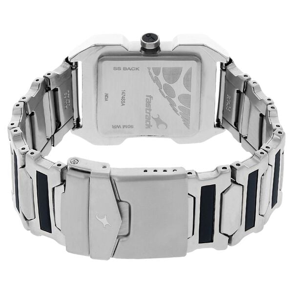 Fastrack 1474SM01 Quartz Analog Silver Dial with Stainless Steel Strap Watch for Men