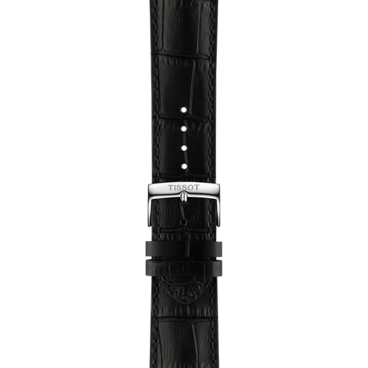 Tissot T1166171605700 Black Dial Men’s Swiss Quartz Chronograph Watch – Stainless Steel Case, Black Leather Strap, Sapphire Crystal