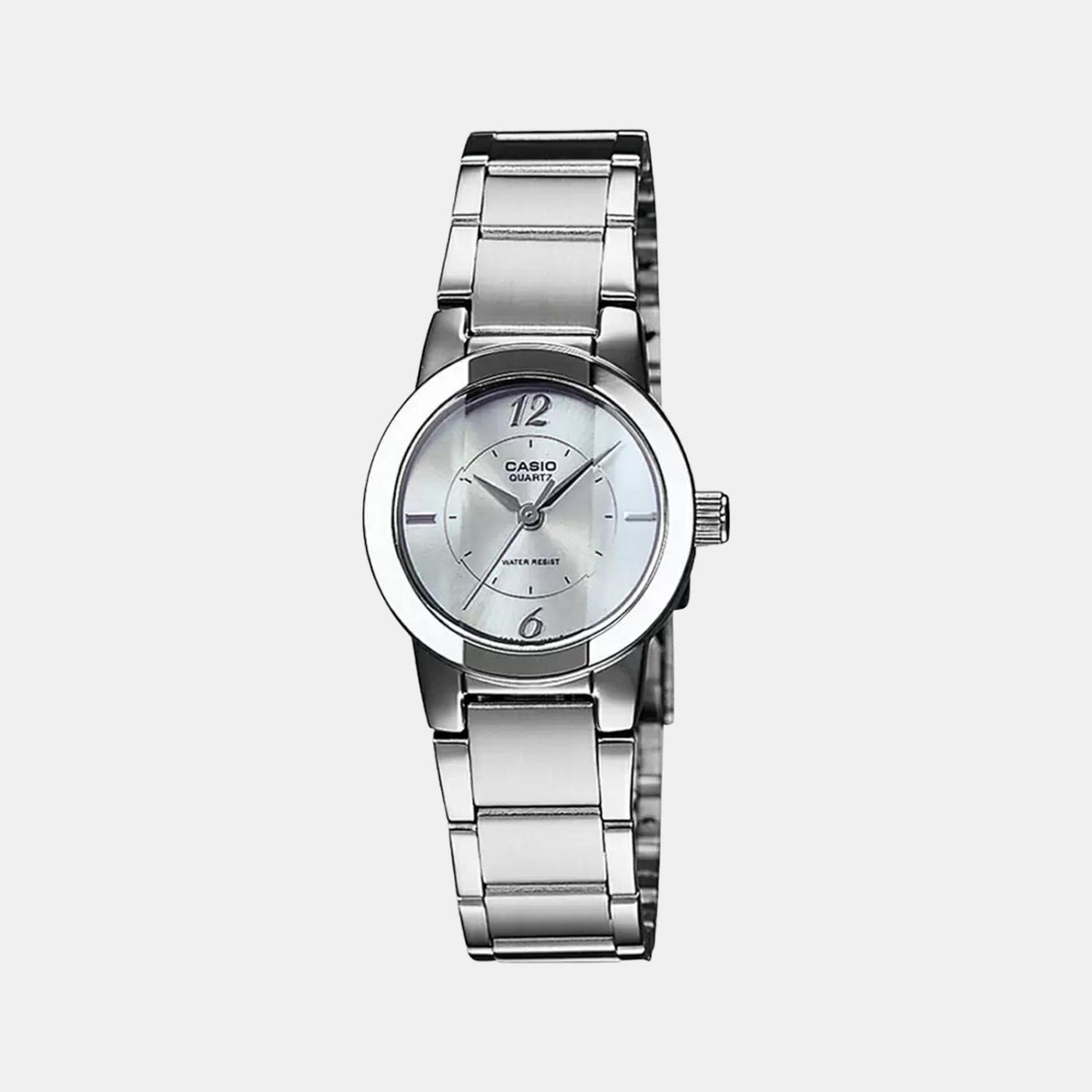 Casio SH35 Analog Quartz Women’s Enticer Watch | Silver Dial | Silver Stainless Steel Strap | 50 m Water Resistant