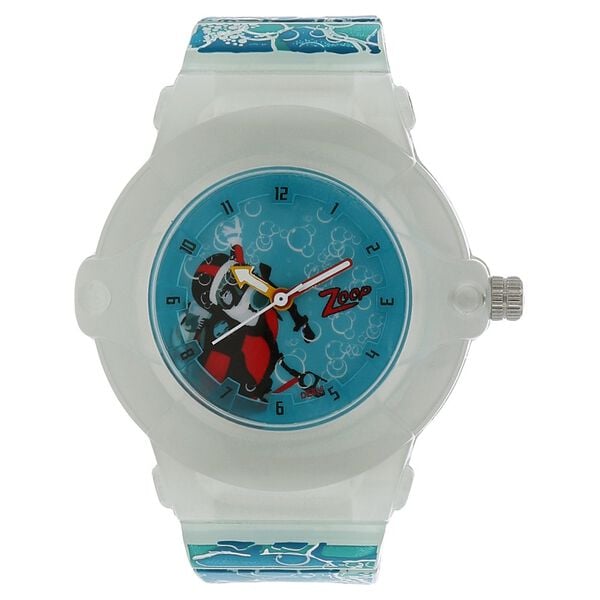 Zoop NK16001PP01 Kids Analog Quartz White Dial Blue PU Strap Watch by Titan