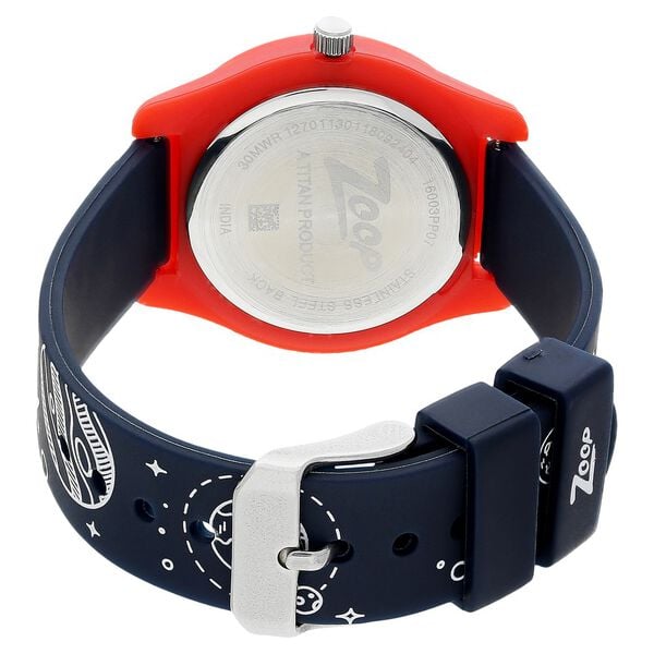 Zoop NP16003PP07 Kids Analog Quartz Blue Dial Multicoloured PU Strap Watch by Titan