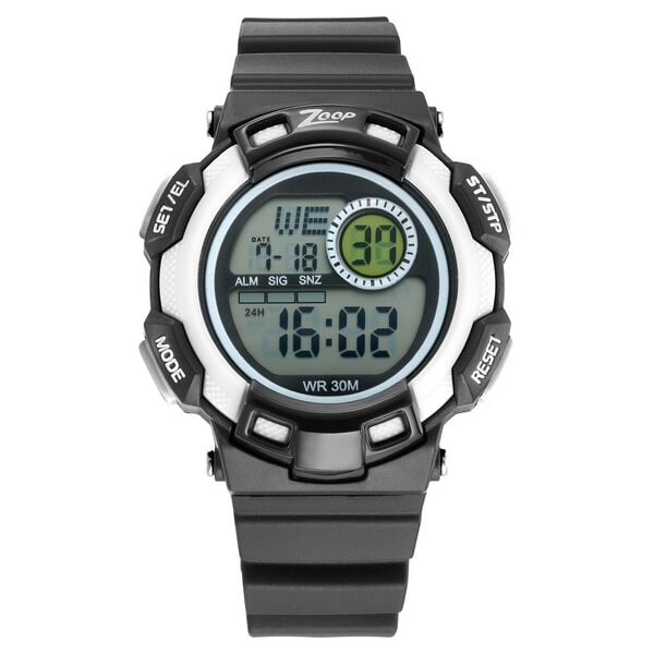 Zoop NS16009PP01 Kids Digital Quartz Watch – Digital Dial Black PU Strap