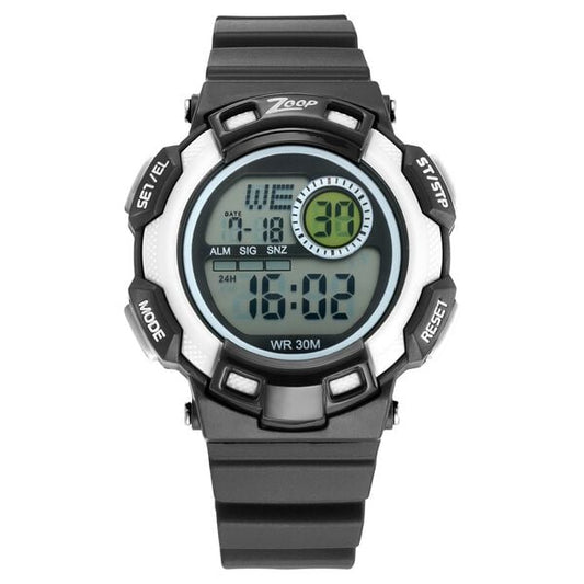 Zoop NS16009PP01 Kids Digital Quartz Watch – Digital Dial Black PU Strap