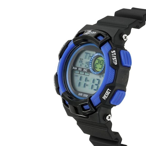 Zoop 16009PP02 Digital Kids Watch with Black Strap & Grey Dial