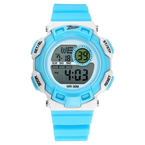 Zoop NS16009PP04 Kids Digital Quartz Watch – Digital Display Blue PU Strap