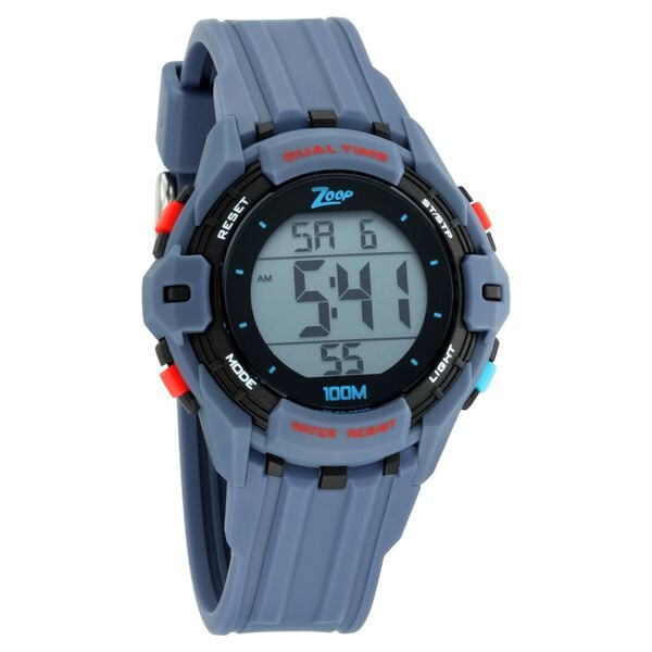 Zoop NR16012PP01 Kids Digital Quartz Watch – Digital Dial with Grey PU Strap