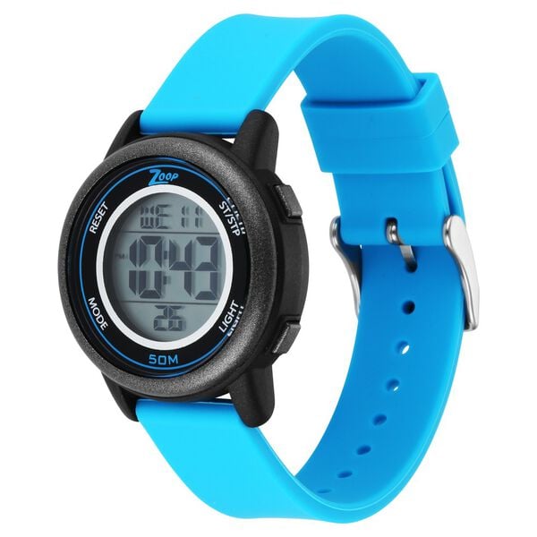 Zoop NR16015PP02 Digital Quartz Kids’ Watch with Digital Display and Blue Silicone Strap