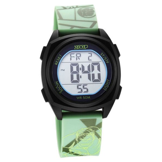 Zoop NS16025PP03 Digital Quartz Kids’ Watch with Digital Display and Green PU Strap