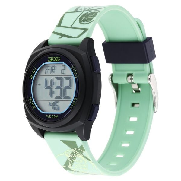 Zoop NS16025PP03 Digital Quartz Kids’ Watch with Digital Display and Green PU Strap