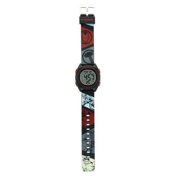 Zoop 16025PP05 Kids Digital Marvel Avengers Watch with Multicoloured Strap