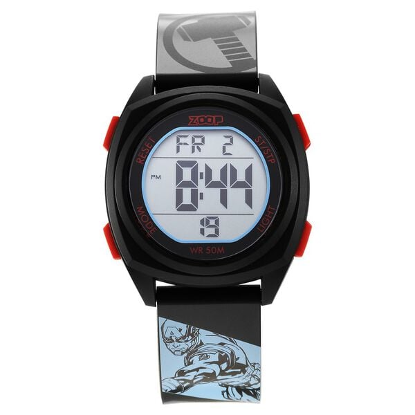Zoop 16025PP05 Kids Digital Marvel Avengers Watch with Multicoloured Strap