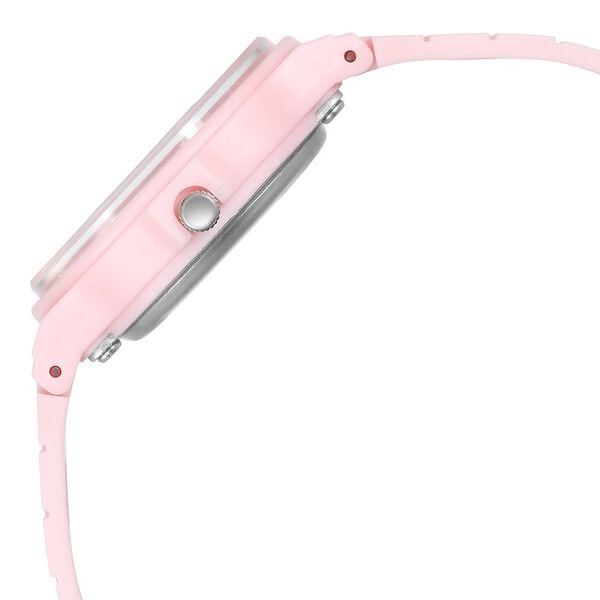 Zoop 16032PP01W Analog Quartz Kids’ Watch with White Dial and Pink PU Strap