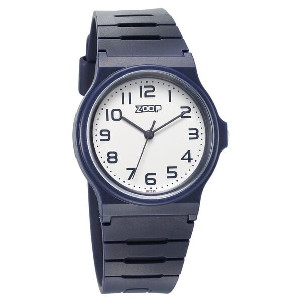 Zoop 16032PP02W “Back To School” Analog Kids Watch with White Dial & Blue PU Strap