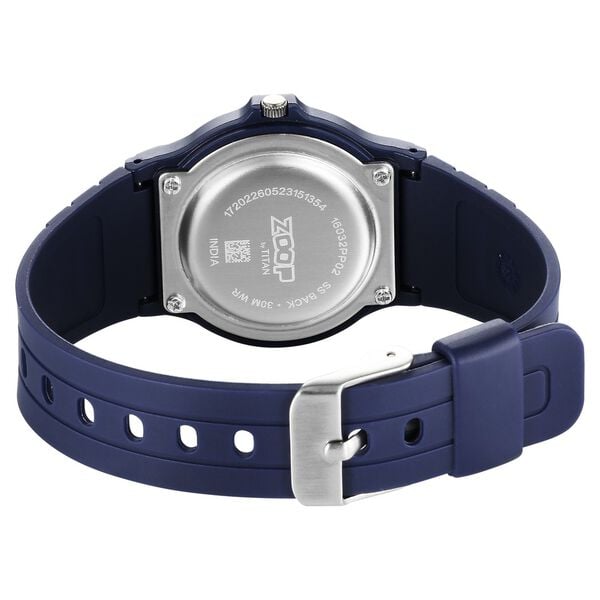 Zoop 16032PP02W “Back To School” Analog Kids Watch with White Dial & Blue PU Strap
