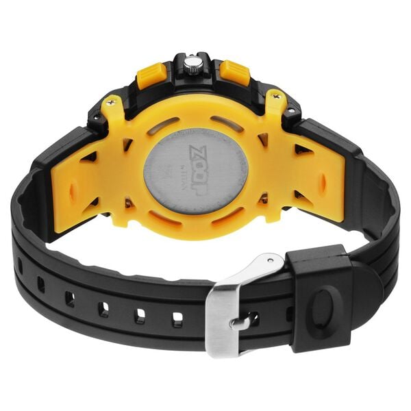 Zoop 16033PP01W Quartz Kids’ Watch with Black Dial and Black Plastic Strap