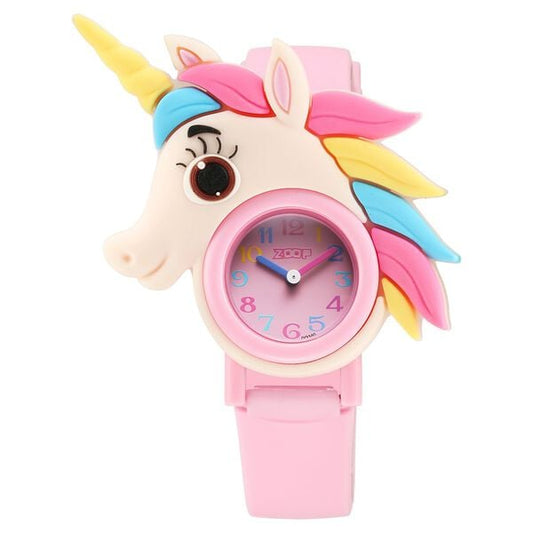 Zoop NT16039PP01 Analog Kids Watch with Pink Dial & Pink PU Strap