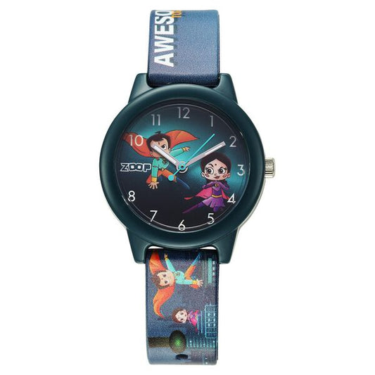 Zoop 16042PP05FW Kids Chhota Bheem Analog Quartz Watch – Dark Blue Dial Multicoloured Strap