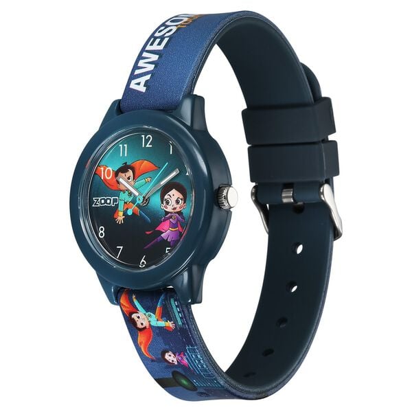 Zoop 16042PP05FW Kids Chhota Bheem Analog Quartz Watch – Dark Blue Dial Multicoloured Strap