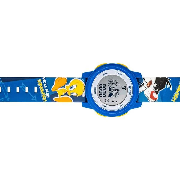 Zoop by Titan Kids Digital Watch 16043PP10 | Looney Tunes Blue Polyether Strap