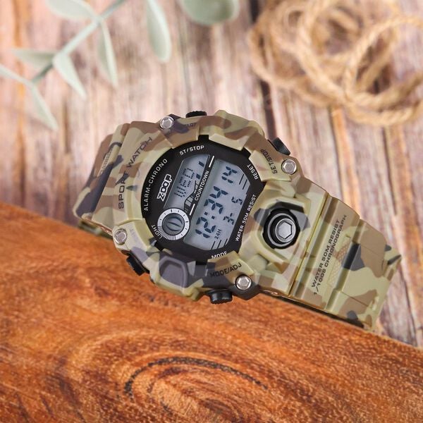Zoop 16051PP04 Watch with Digital Dial & Military Camo Strap