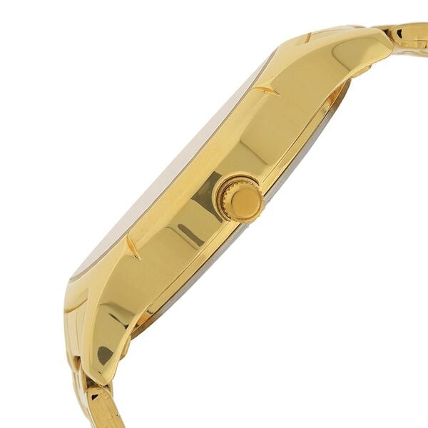Titan 1636YM01 Men Silver Dial Gold-Tone Stainless Steel Strap Quartz Watch