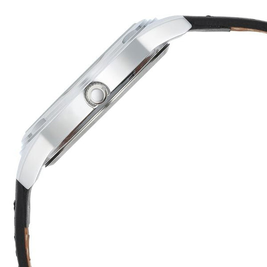 Titan 1638SL02 Karishma Zing Quartz Analog Black Dial 39 mm Metal Case Black Leather Strap Men Watch