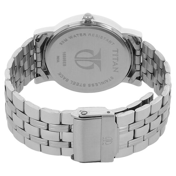 Titan NN1639SM01 Quartz Silver Dial Silver Stainless Steel Strap Men’s Watch
