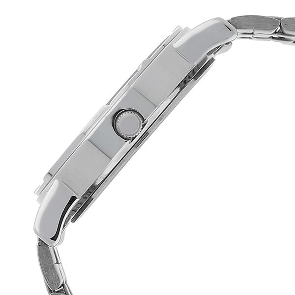 Titan 1639SM02 Black Dial Analog Watch for Men – Silver Stainless Steel Strap, Quartz Movement