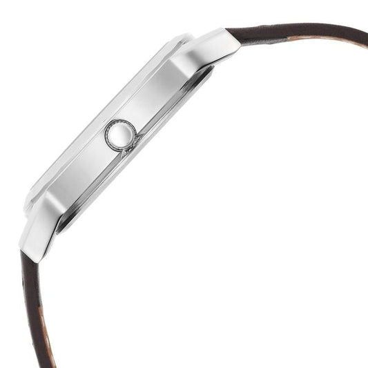 Titan 1644SL01 Karishma Zing Quartz Analog Brown Dial 38 mm Metal Case Brown Leather Strap Men Watch