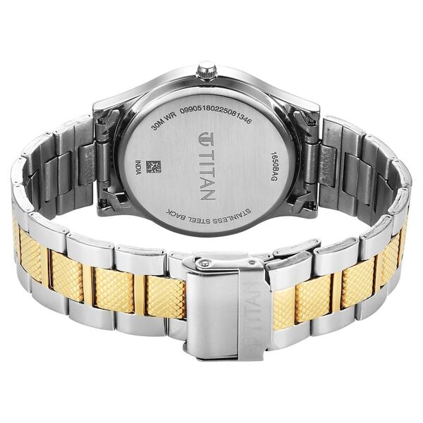 Titan 1650BM05 Karishma Wedding Edit Men’s Quartz Analog Blue Dial Stainless Steel Watch