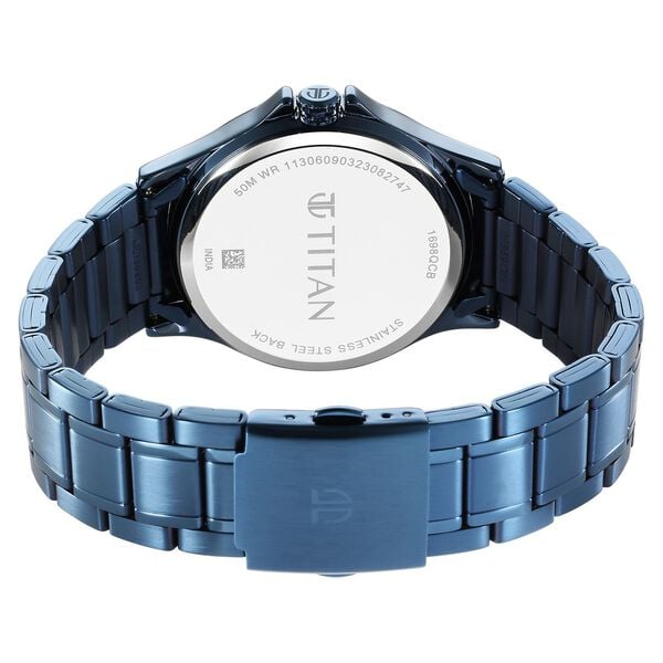 Titan 1698QM01 Quartz Multifunction Anthracite Dial Stainless Steel Strap Men Watch