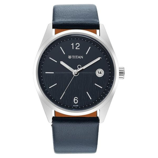 Titan 1729SL06 Neo Blue Dial Analog with Date Watch – Men