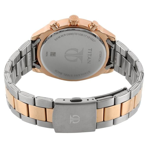 Titan 1733KM03 Men’s Analog Watch Two-Tone Stainless Steel Band Quartz Multifunction