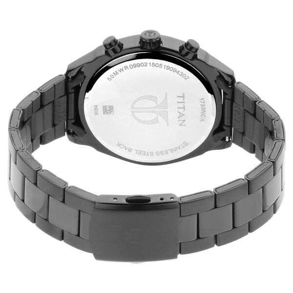 Titan 1733NM01 Black Anthracite Dial Stainless Steel Men’s Multifunction Watch